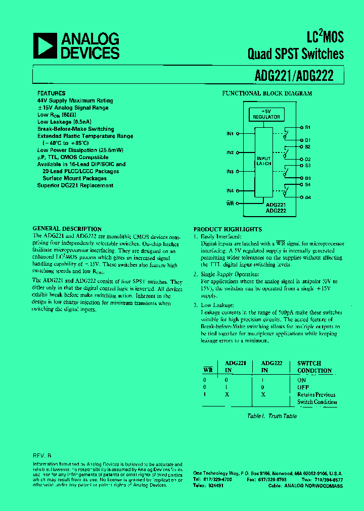 ADG222TCHIPS_575818.PDF Datasheet