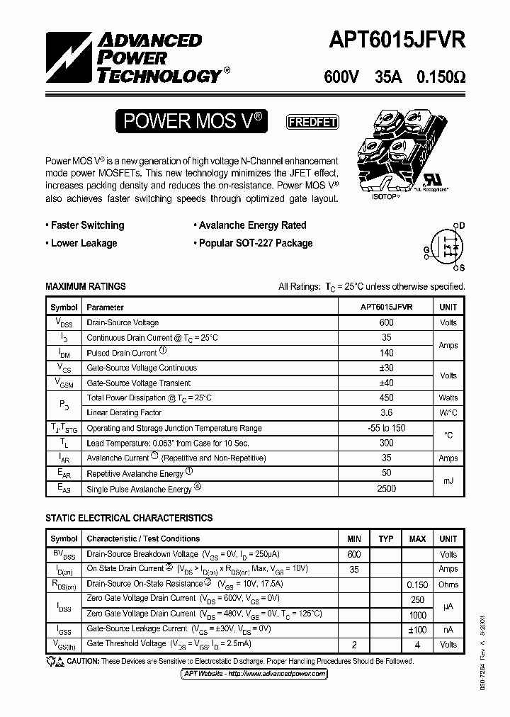 APT6015JVFR_644488.PDF Datasheet