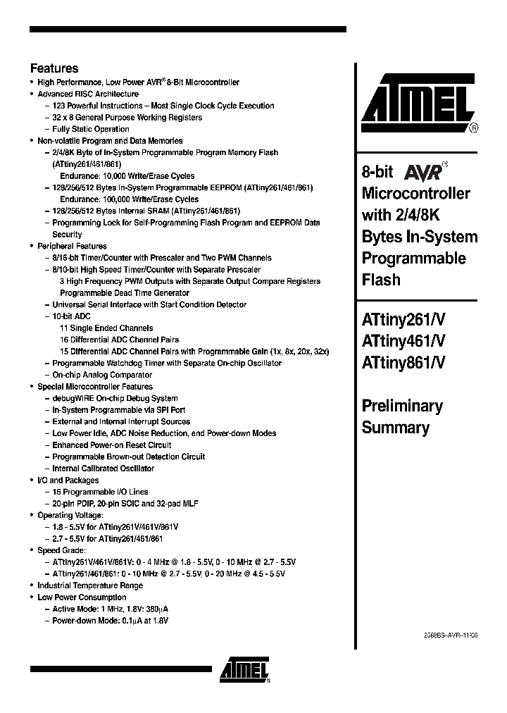 ATTINY461-20PU_756669.PDF Datasheet