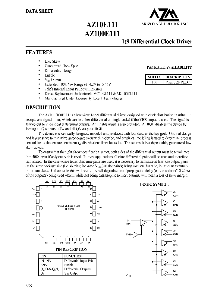 AZ100E111_642010.PDF Datasheet