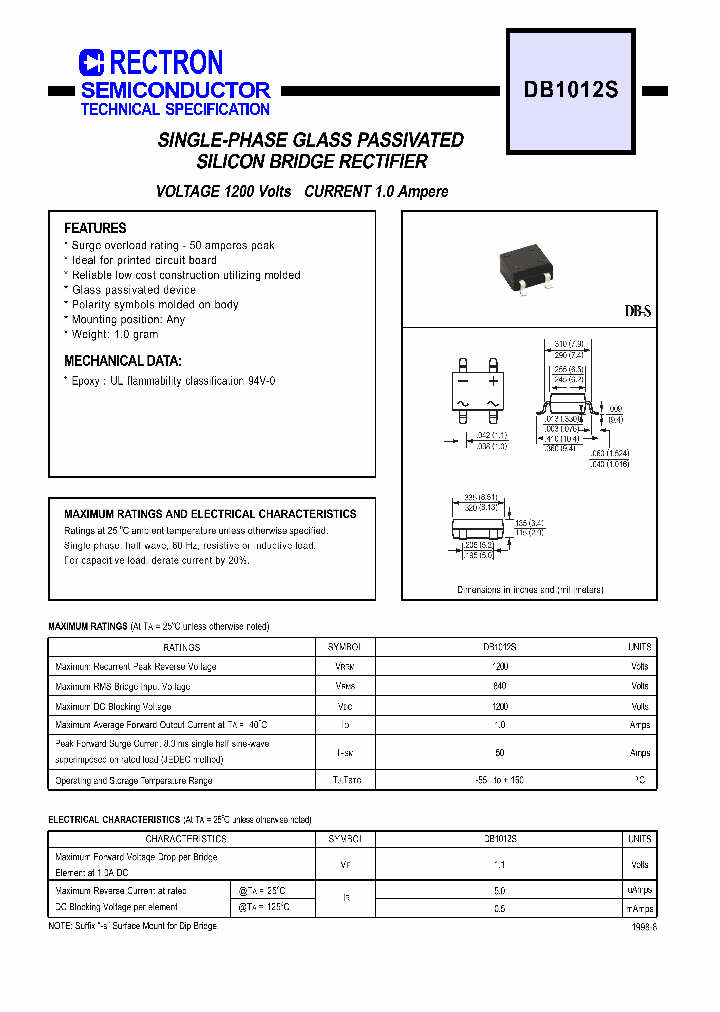 DB1012S_167712.PDF Datasheet