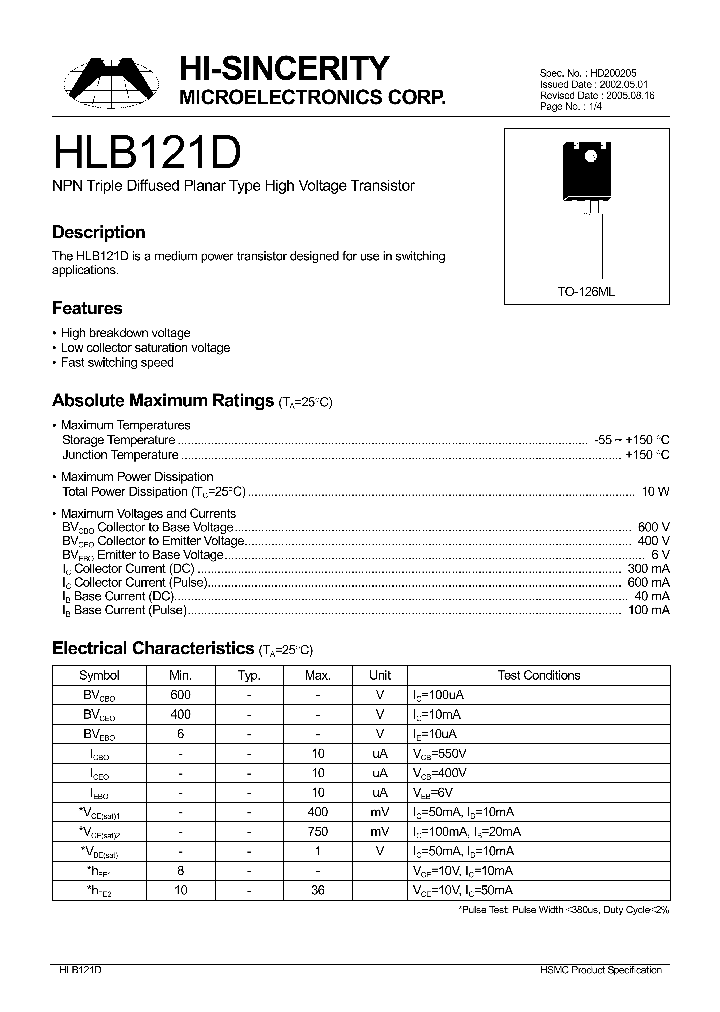 HLB121D_618582.PDF Datasheet