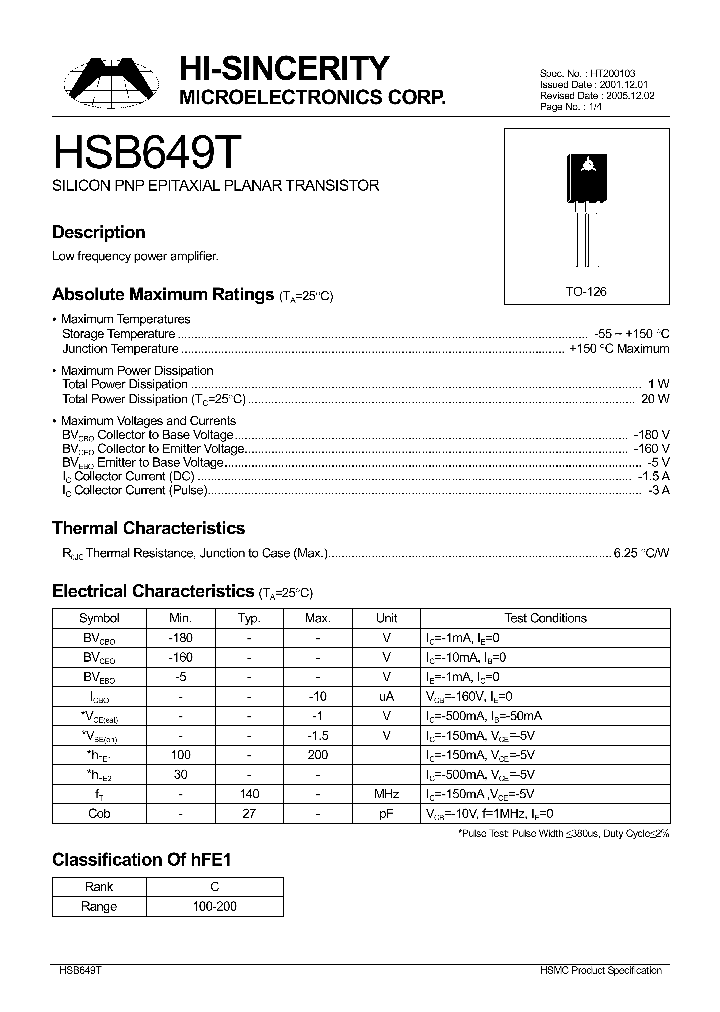 HSB649T_618402.PDF Datasheet