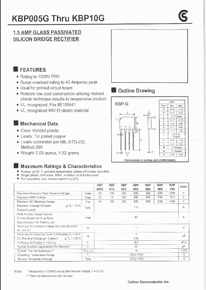 KBP10G_370045.PDF Datasheet