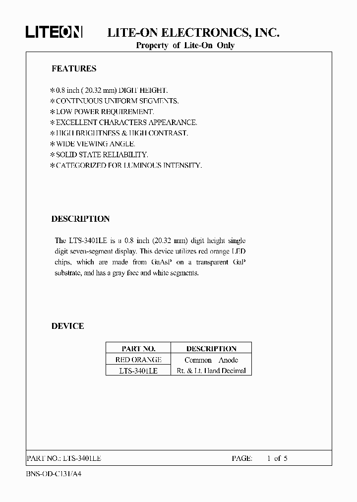 LTS-3401LE_612692.PDF Datasheet