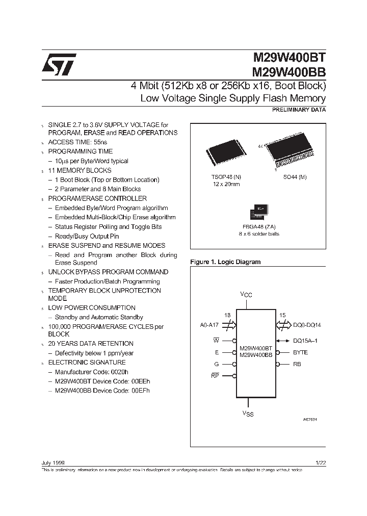 M29W400BT_585887.PDF Datasheet