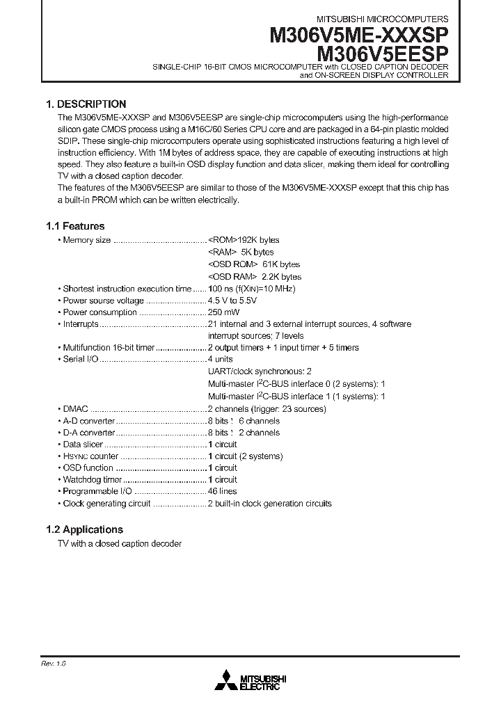 M306V5EESP_701698.PDF Datasheet