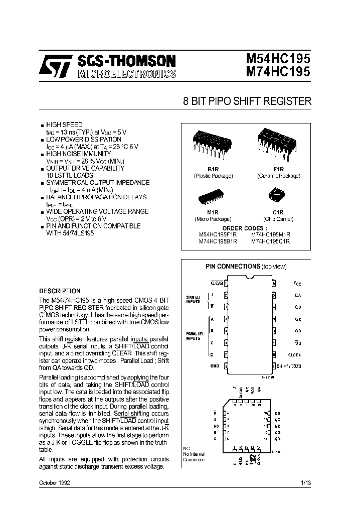 M74HC195_259786.PDF Datasheet