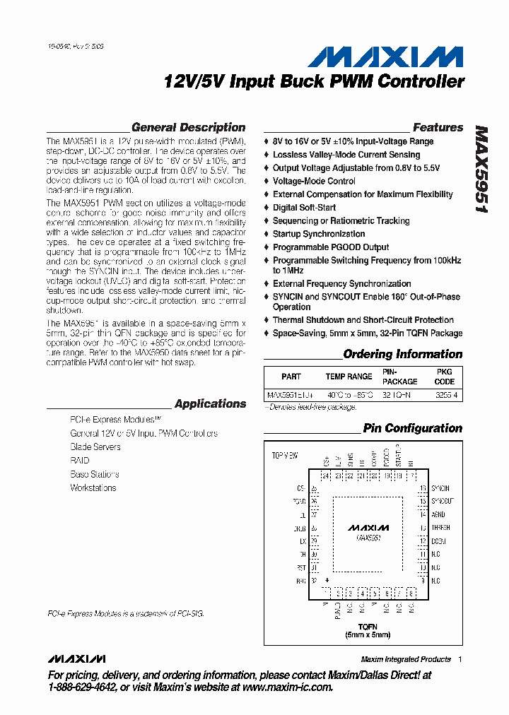 MAX5951_612958.PDF Datasheet