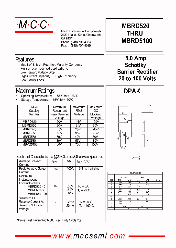 MBRD580_582372.PDF Datasheet