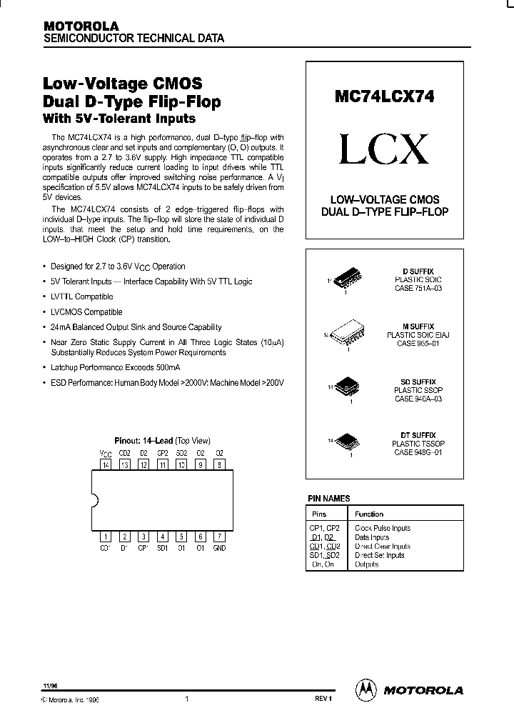 MC74LCX74_289018.PDF Datasheet