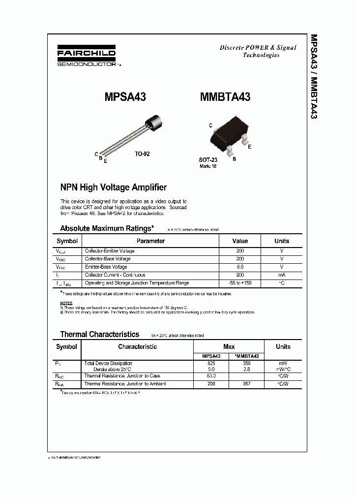 MPSA43_564951.PDF Datasheet