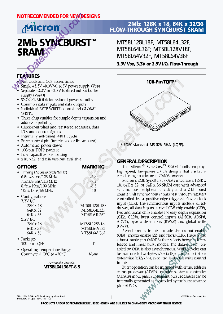 MT58L64L36F_443466.PDF Datasheet