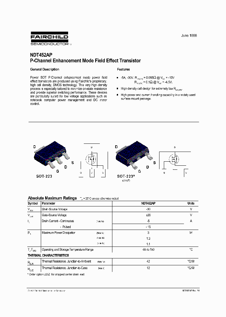 NDT452_142157.PDF Datasheet