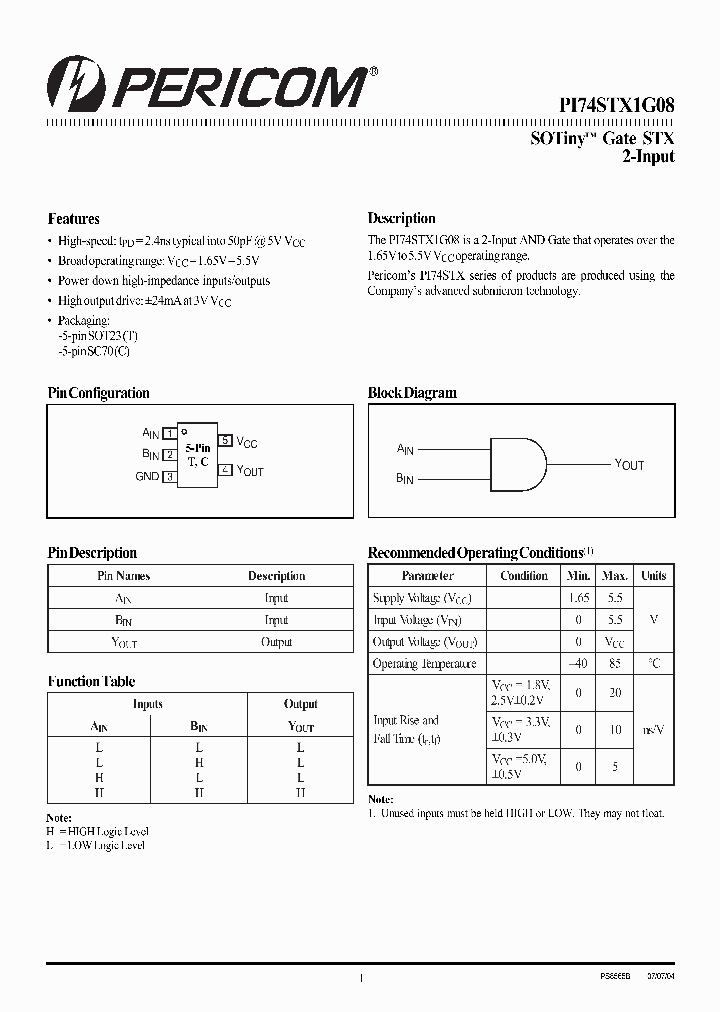 PI74STX1G08TX_657510.PDF Datasheet