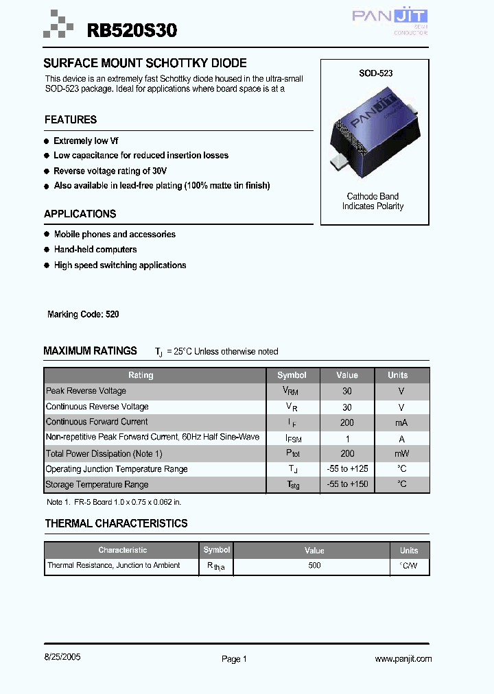 RB520S30TR13_617418.PDF Datasheet