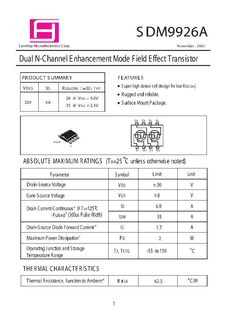 SDM9926A_160805.PDF Datasheet