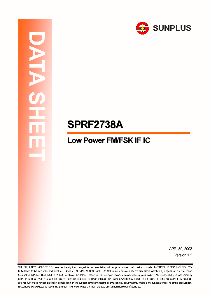 SPRF2738A-PS031_413074.PDF Datasheet