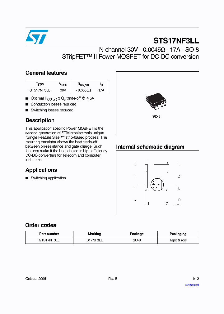 STS17NF3LL06_740794.PDF Datasheet