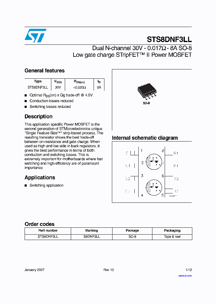 STS8DNF3LL07_739541.PDF Datasheet