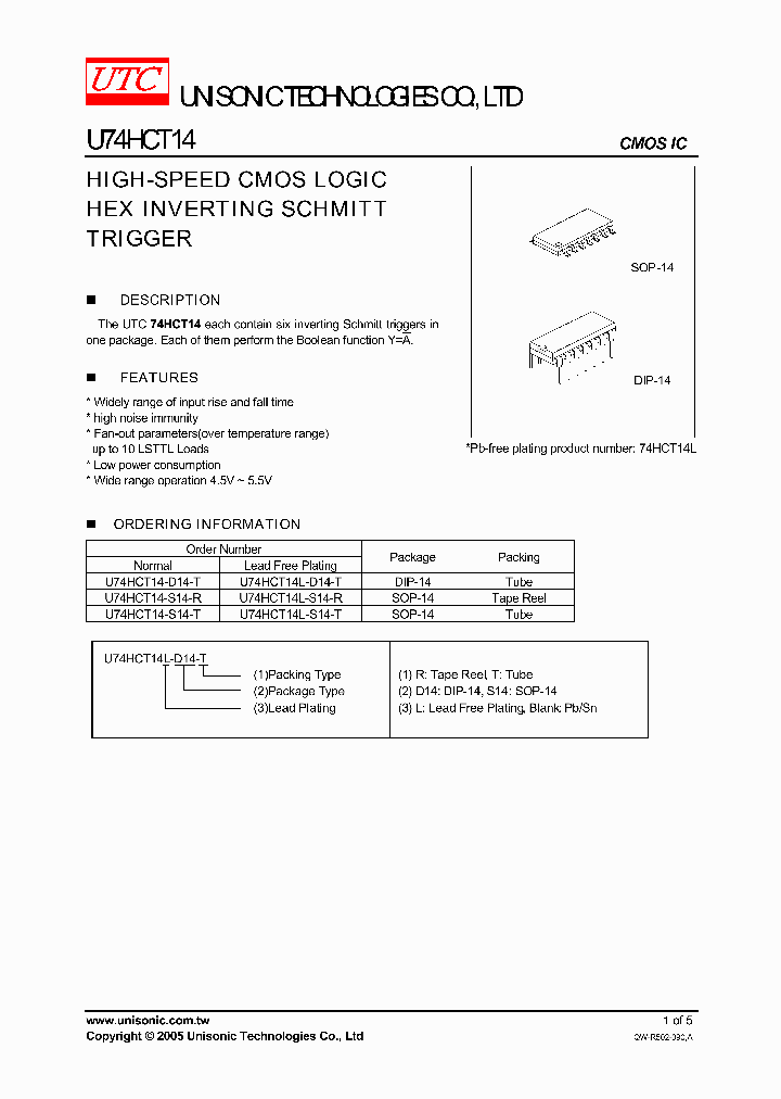 U74HCT14_749485.PDF Datasheet