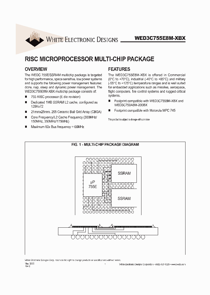 WED3C755E8M300BC_652349.PDF Datasheet