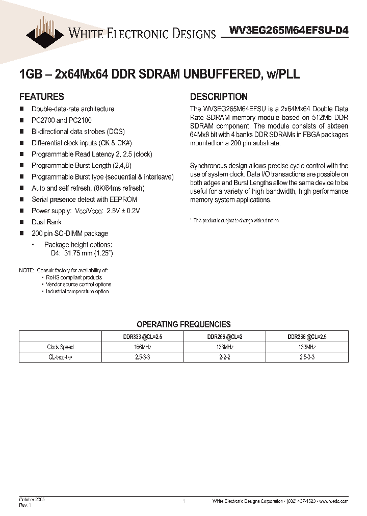 WV3EG265M64EFSU-D4_651331.PDF Datasheet