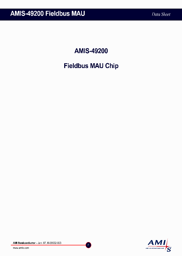 AMIS-49200_1017868.PDF Datasheet