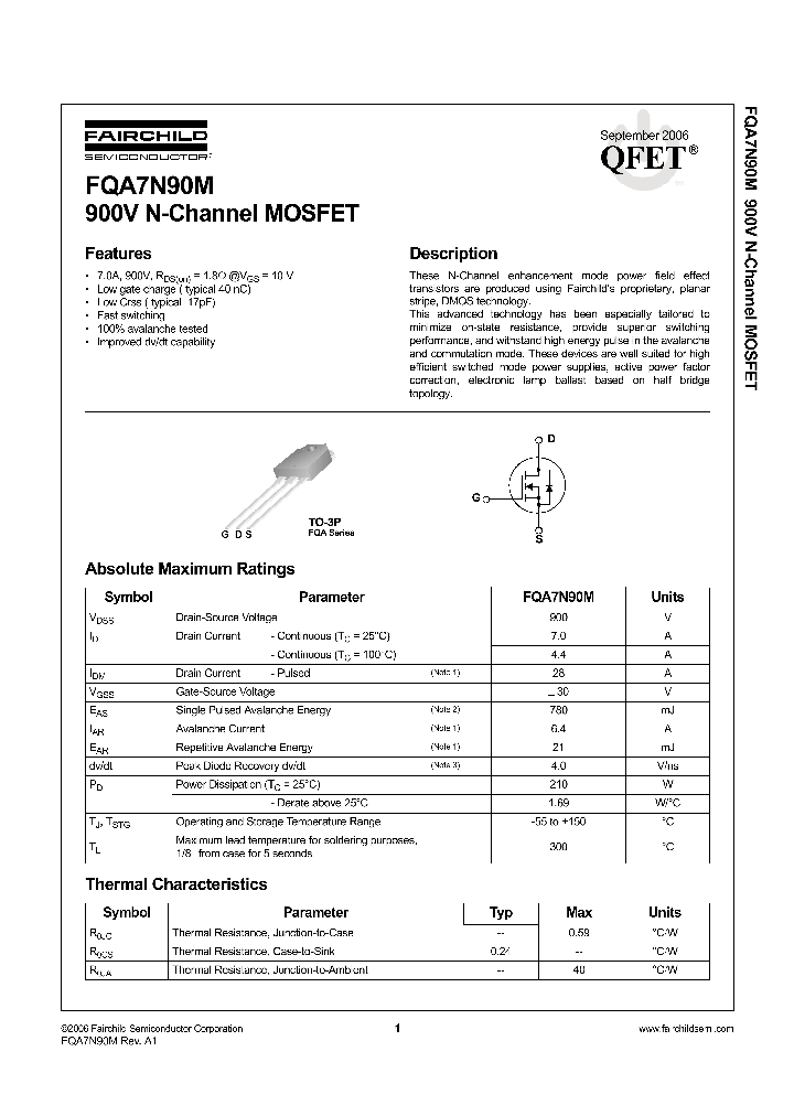 FQA7N90MF109_706627.PDF Datasheet