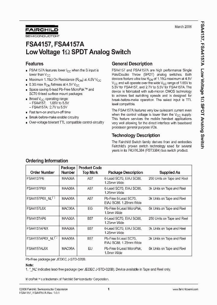 FSA4157_720282.PDF Datasheet