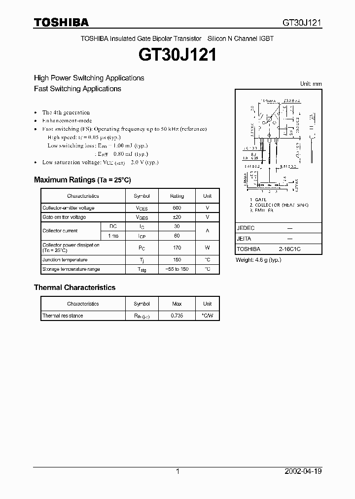 GT30J121_851937.PDF Datasheet