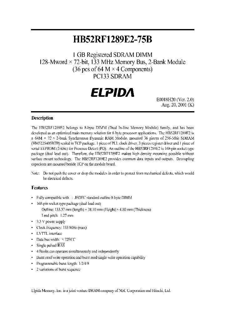 HB52RF1289E2_1020040.PDF Datasheet