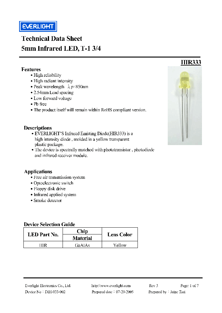 HIR333_600973.PDF Datasheet