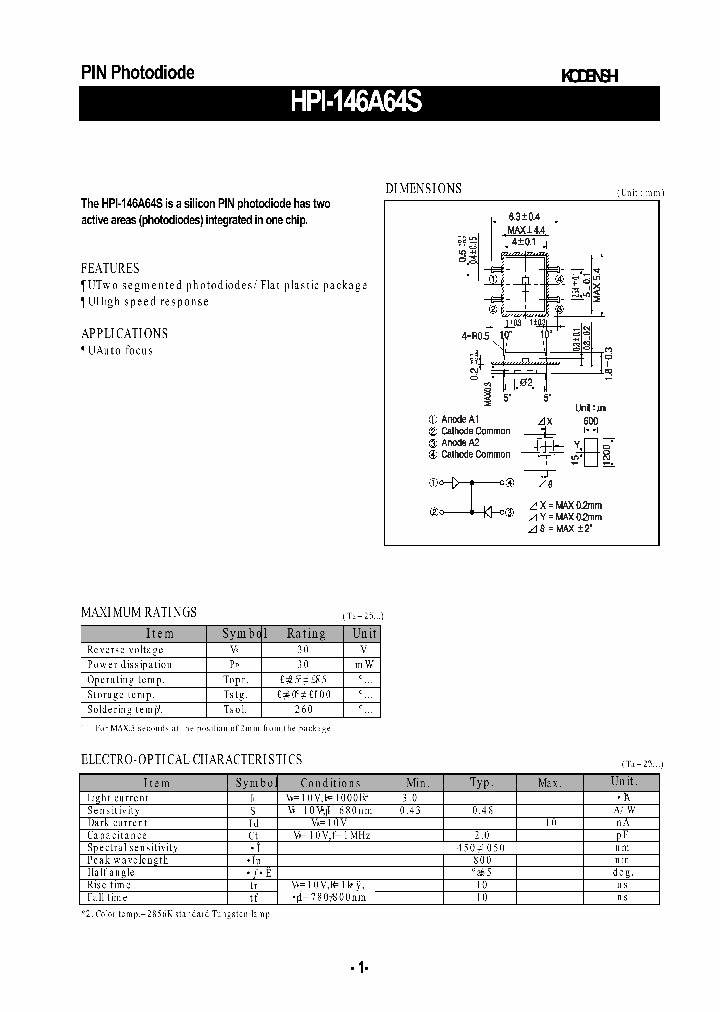 HPI-146A64S_944148.PDF Datasheet