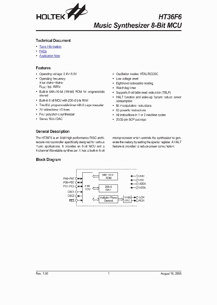HT36F6_951489.PDF Datasheet