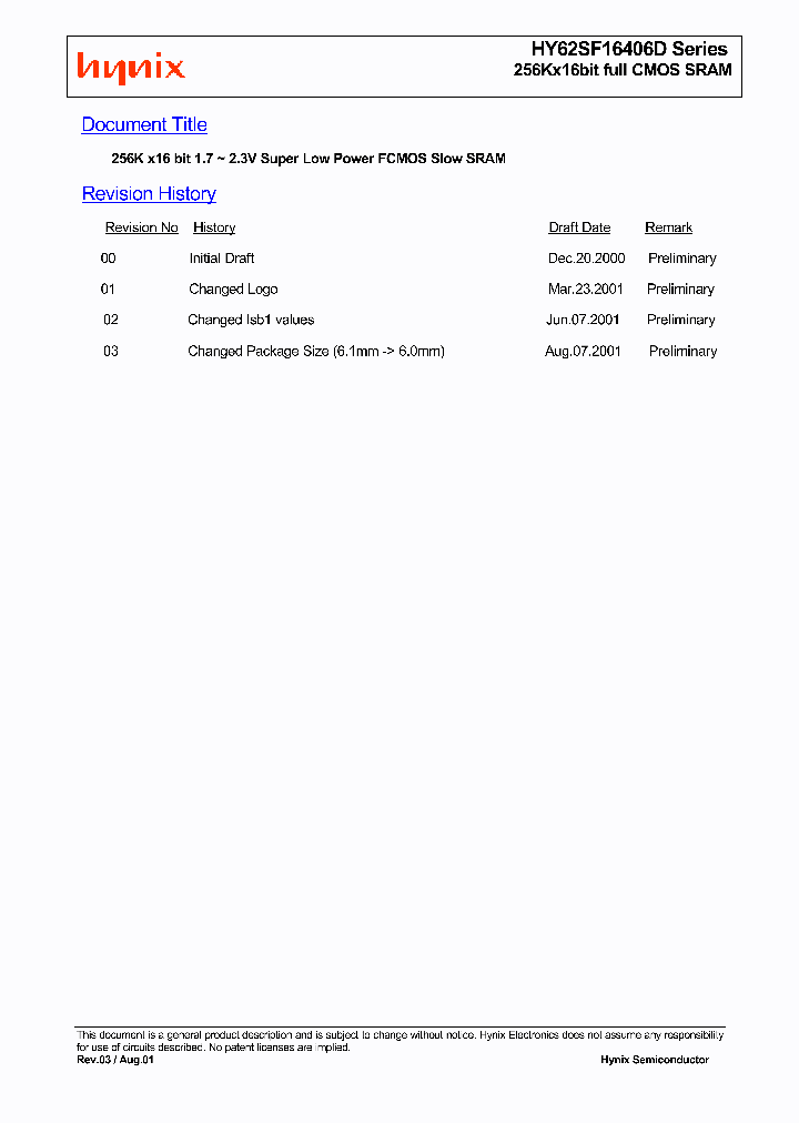 HY62SF16406D_683037.PDF Datasheet