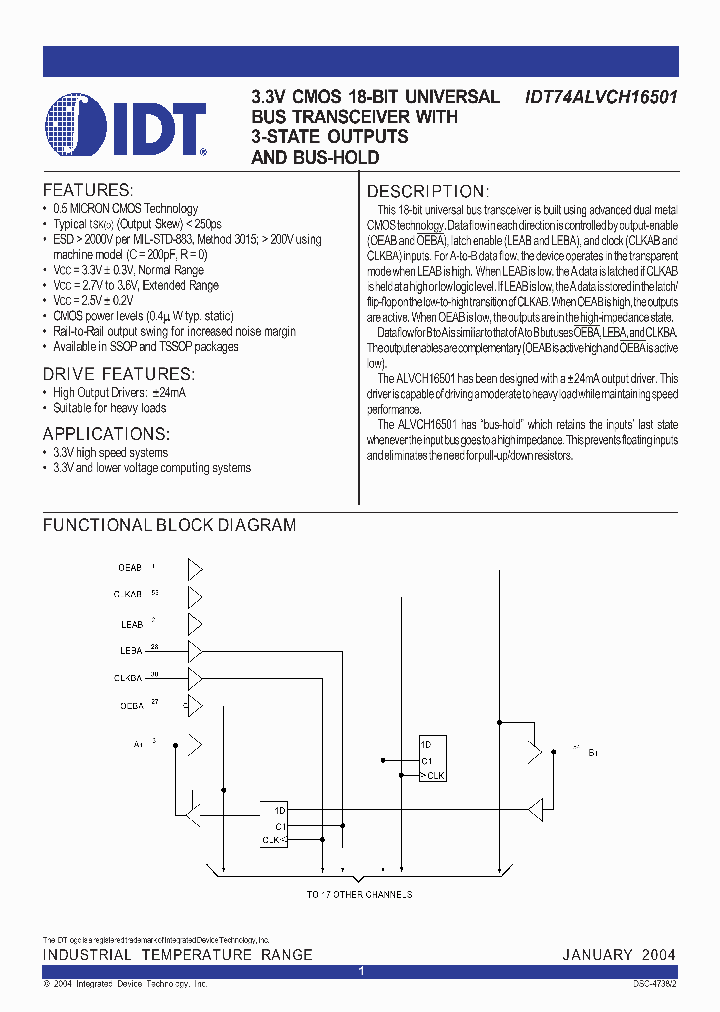 IDT74H16501PA_687539.PDF Datasheet