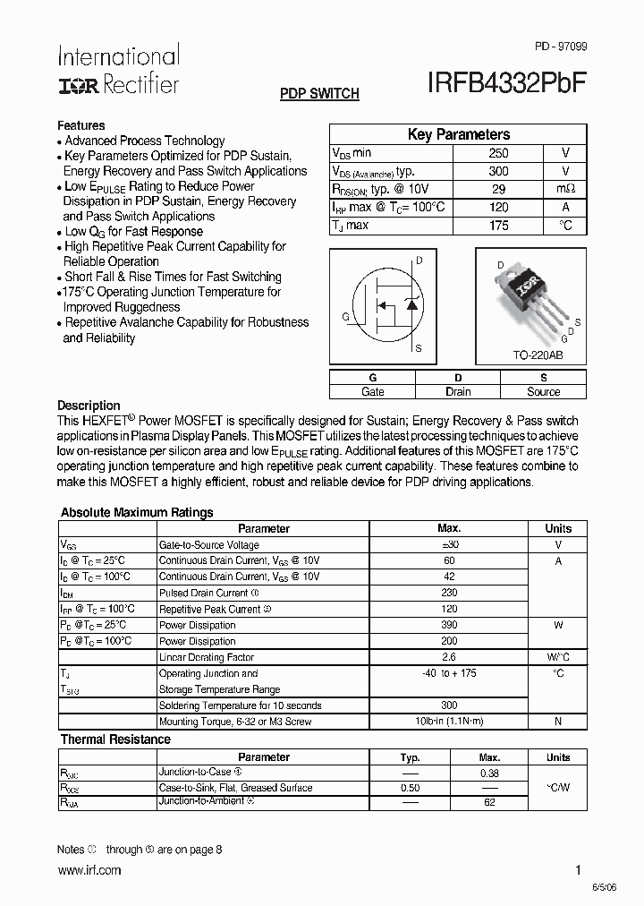 IRFB4332PBF_716488.PDF Datasheet
