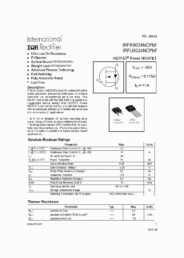 IRFR9024NCPBF_745925.PDF Datasheet