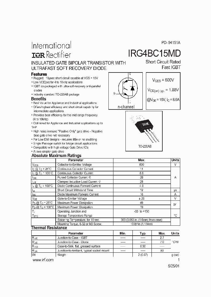 IRG4BC15MD_934716.PDF Datasheet