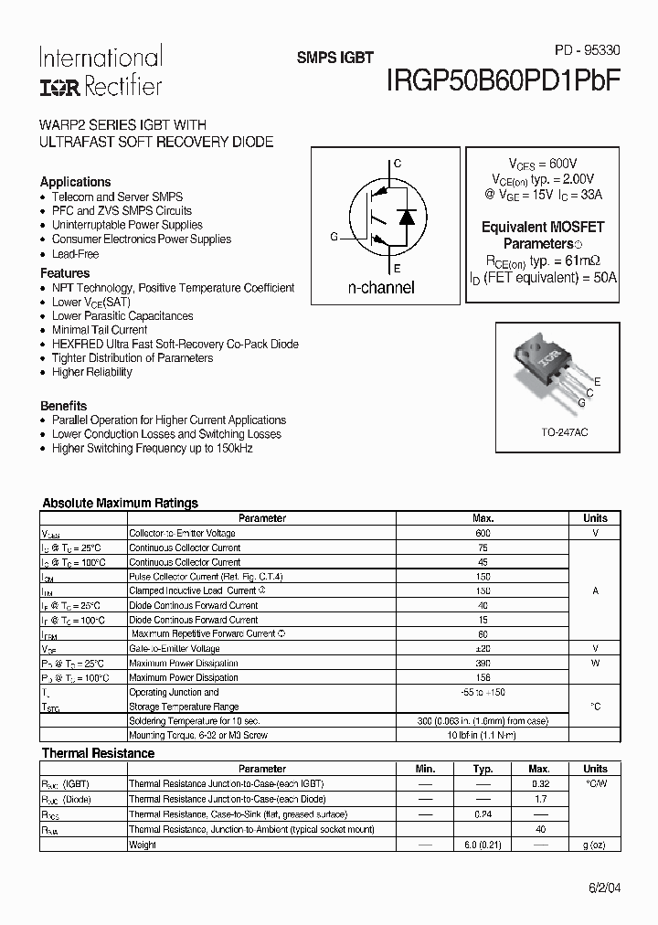 IRGP50B60PD1PBF_709374.PDF Datasheet