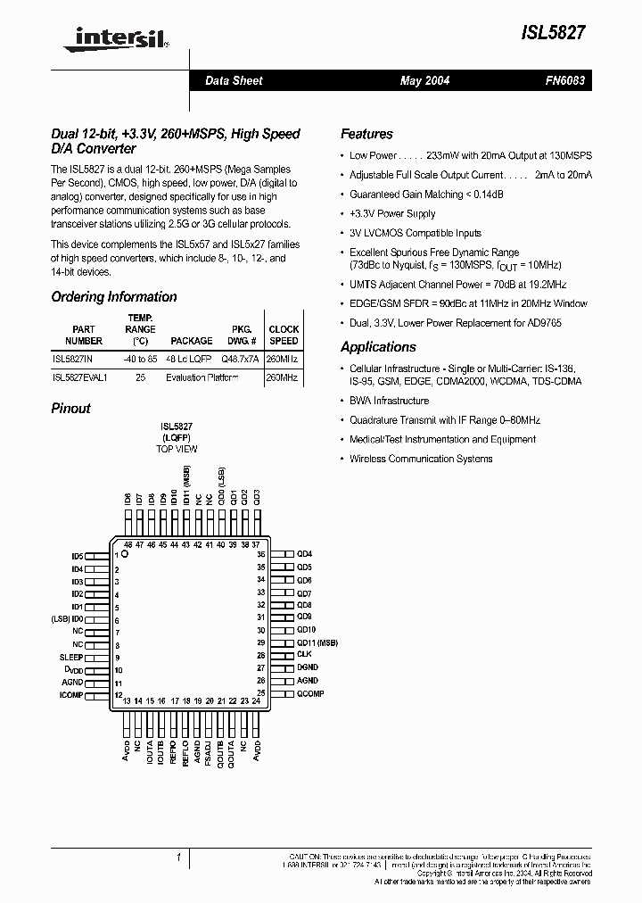 ISL5827_764839.PDF Datasheet