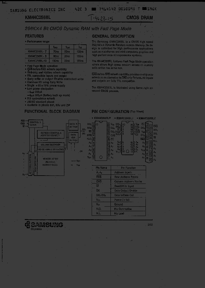 KM44C256BL_817292.PDF Datasheet
