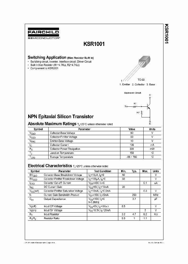 KSR1001_739937.PDF Datasheet