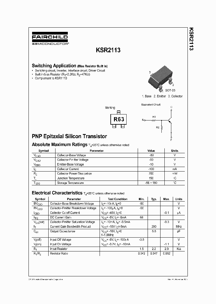 KSR2113_693745.PDF Datasheet