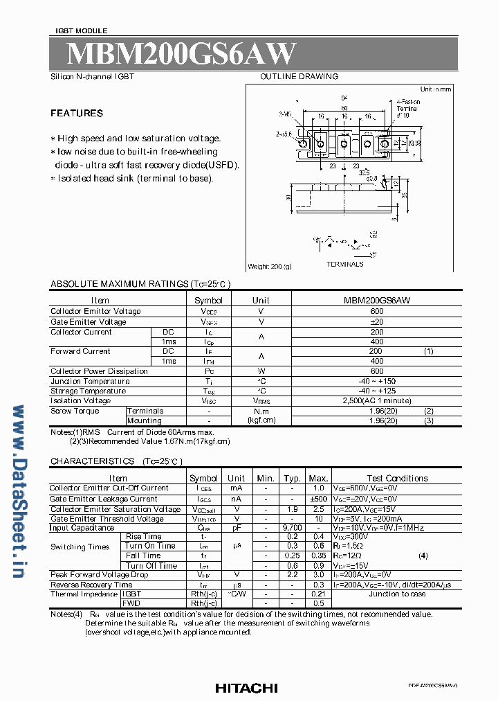 MBM200GS6AW_889651.PDF Datasheet