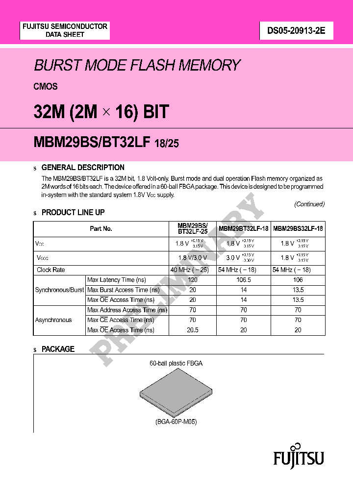 MBM29BS32LF18_918200.PDF Datasheet