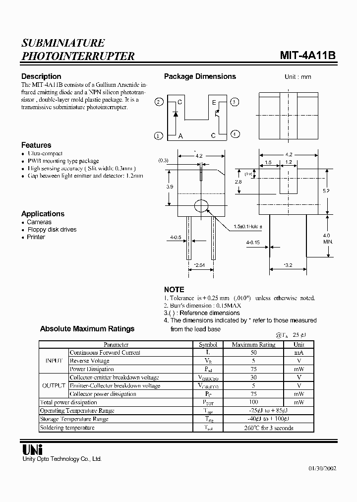 MIT-4A11B_812086.PDF Datasheet