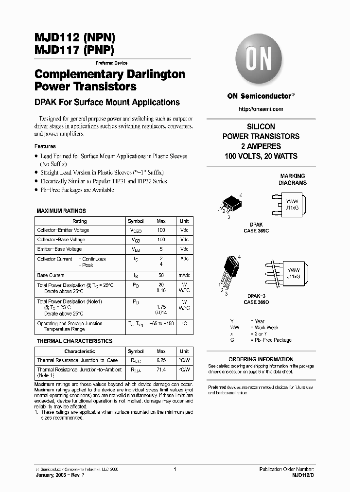 MJD112-1G_708286.PDF Datasheet