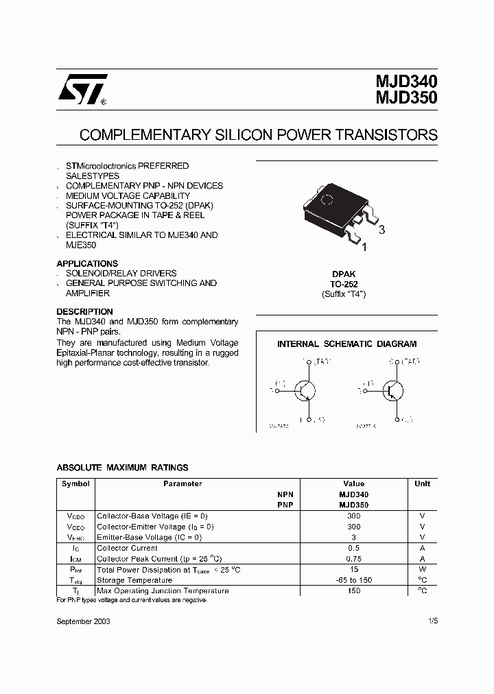 MJD34003_736488.PDF Datasheet